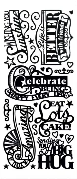 Big Greetings Dazzles™ Stickers, Black